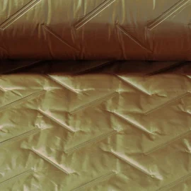 Doubleface Steppstoff Geprägt Goldbraun