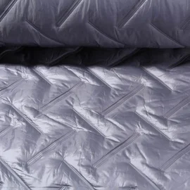 Doubleface Steppstoff Geprägt Grau