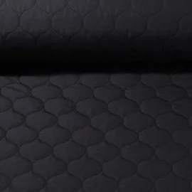 Doubleface Steppstoff Schwarz  