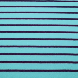 Frottee Jersey Hamburger Liebe Streifen Aqua Lila