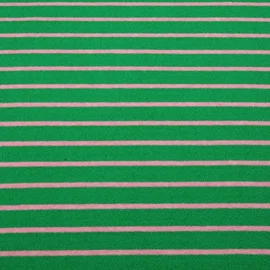 Frottee Jersey Hamburger Liebe Streifen Grün Rosa