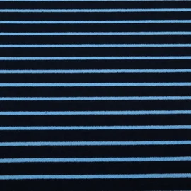 Frottee Jersey Hamburger Liebe Streifen Navy Hellblau