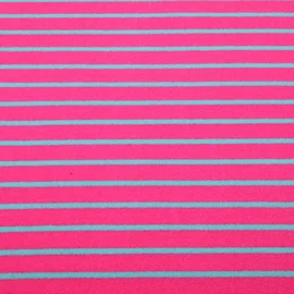 Frottee Jersey Hamburger Liebe Streifen Pink Aqua