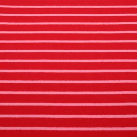 Frottee Jersey Hamburger Liebe Streifen Rot Rosa