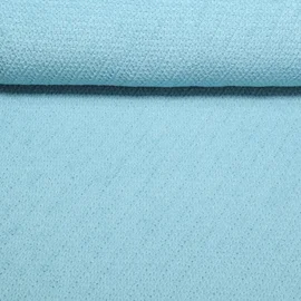 Frottee Strickjersey Uni Blau