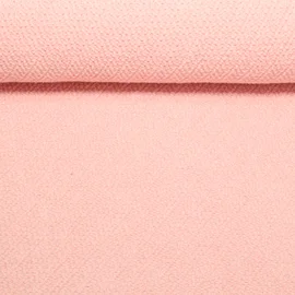 Frottee Strickjersey Uni Rosa