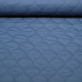 Gesteppter Jackenstoff Doubleface Jeansblau