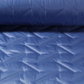 Doubleface Steppstoff Geprägt Blau