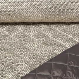 Gesteppter Jackenstoff Quilt Quadrate Grau
