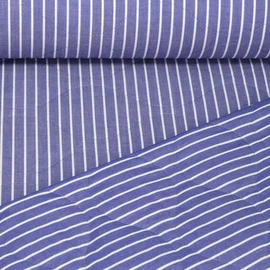 Gesteppter Jackenstoff Sommerstepp Doubleface Streifen Blau