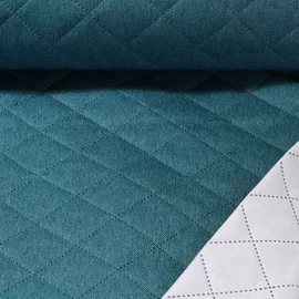 Gesteppter Jackenstoff Swafing "Sankt Petersburg" Petrol Melange 1747