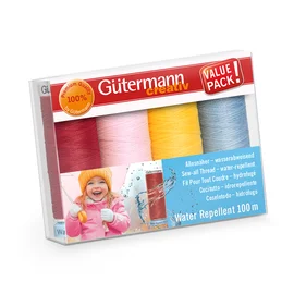 Gütermann Allesnäher Water Repellent Set Bunt 4x100m