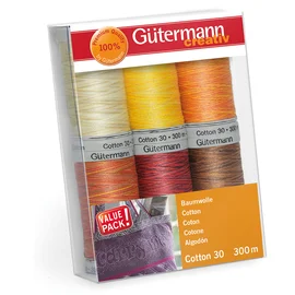 Gütermann Cotton-Set Gelb-Rot 6x300m