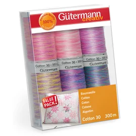Gütermann Cotton-Set Rosa-Lila 6x300m