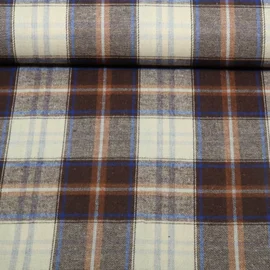 Hemdenstoff Holzfällerkaro Beige