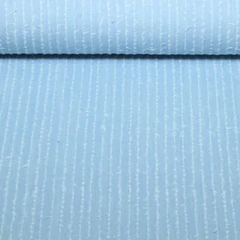 Hosenjeans Fransen Streifen Hellblau