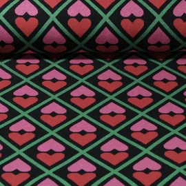 Jacquard Jersey "ASS" Schwarz