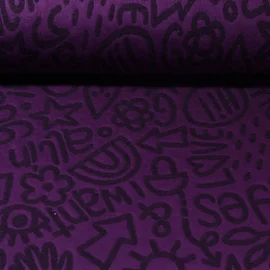 Jacquard Jersey "All I Want Stepper" Lila