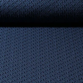 Jacquard Jersey "All In One" Blau