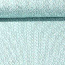 Jacquard Jersey "All In One" Türkis