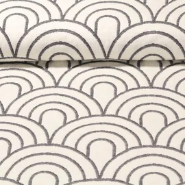 Jacquard Jersey "Bow Stepper" Ecru