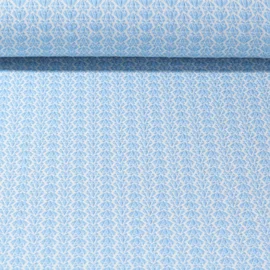 Jacquard Jersey "Diamonds Knit" Hellblau