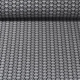 Jacquard Jersey "Diamonds Knit" Weiß