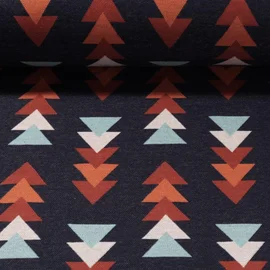 Jacquard Jersey "Fast Forward" Navy