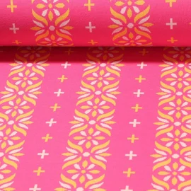 Jacquard Jersey "Flourish" Pink