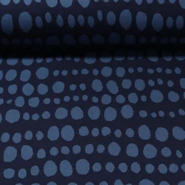Jacquard Jersey "Forever" Blau