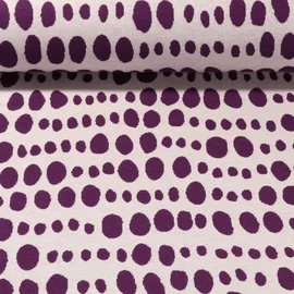 Jacquard Jersey "Forever" Grau Lila
