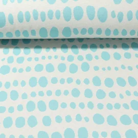 Jacquard Jersey "Forever" Grau Türkis