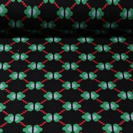 Jacquard Jersey "Like Me" Schwarz