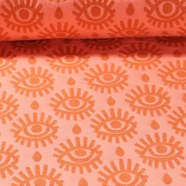 Jacquard Jersey "Look Stepper" Lachs
