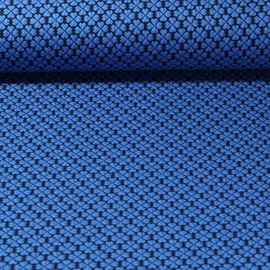 Jacquard Jersey "Lucky Knit" Blau