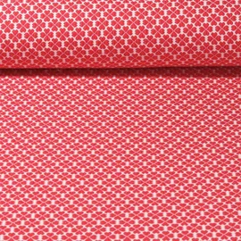 Jacquard Jersey "Lucky Knit" Rot