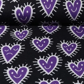 Jacquard Jersey "Mood" Schwarz