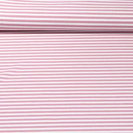 Jacquard Jersey Streifen Midi Ecru Altrosa