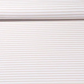 Jacquard Jersey Streifen Midi Ecru Beige