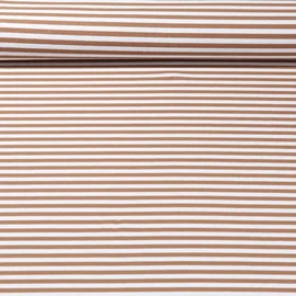 Jacquard Jersey Streifen Midi Ecru Karamell