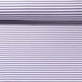 Jacquard Jersey Streifen Midi Ecru Lavendel