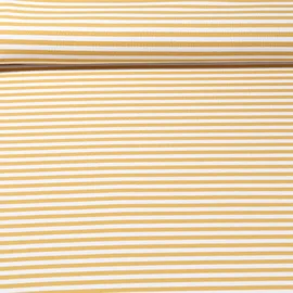 Jacquard Jersey Streifen Midi Ecru Ocker