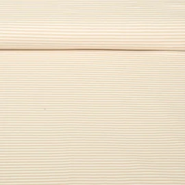Jacquard Jersey Streifen Mini Ecru Beige