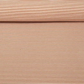 Jacquard Jersey Streifen Mini Ecru Bronce