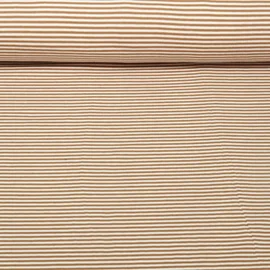 Jacquard Jersey Streifen Mini Ecru Karamell