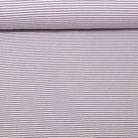 Jacquard Jersey Streifen Mini Ecru Lavendel
