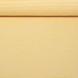 Jacquard Jersey Streifen Mini Ecru Ocker