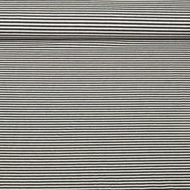 Jacquard Jersey Streifen Mini Ecru Schwarz