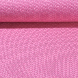 Jacquard Jersey "Sweetheart Knit" Rosa Pink