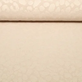 Jacquard Strickjersey Leo Muster Beige